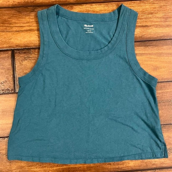 Madewell Softfade Cotton Boxy-Crop Top - Picture 3 of 5